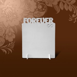 Фоторамка металл сублимационная "Forever" вертик. 165*120 